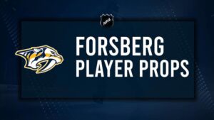 Filip Forsberg Player Prop Bets for the Predators vs. Kraken Game - November 20