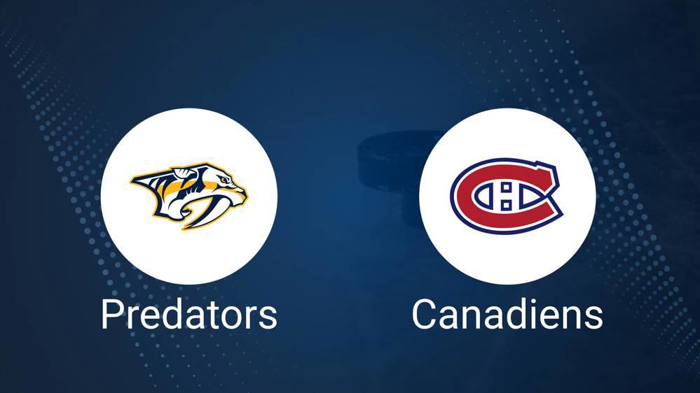 Where to Watch Nashville Predators vs. Montreal Canadiens on TV or Streaming Live - December 5