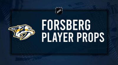 Filip Forsberg Player Prop Bets for the Predators vs. Capitals Game - January 11